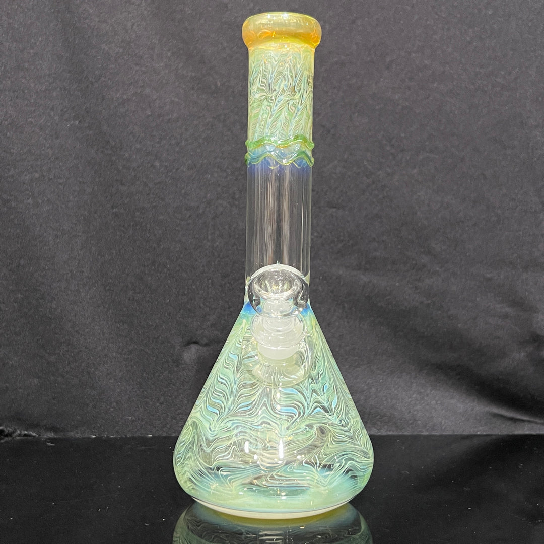 9.5" Color Rake Beaker Bong Glass Pipe Mary Jane's Glass   