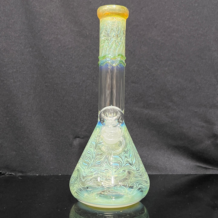 9.5" Color Rake Beaker Bong Glass Pipe Mary Jane's Glass   