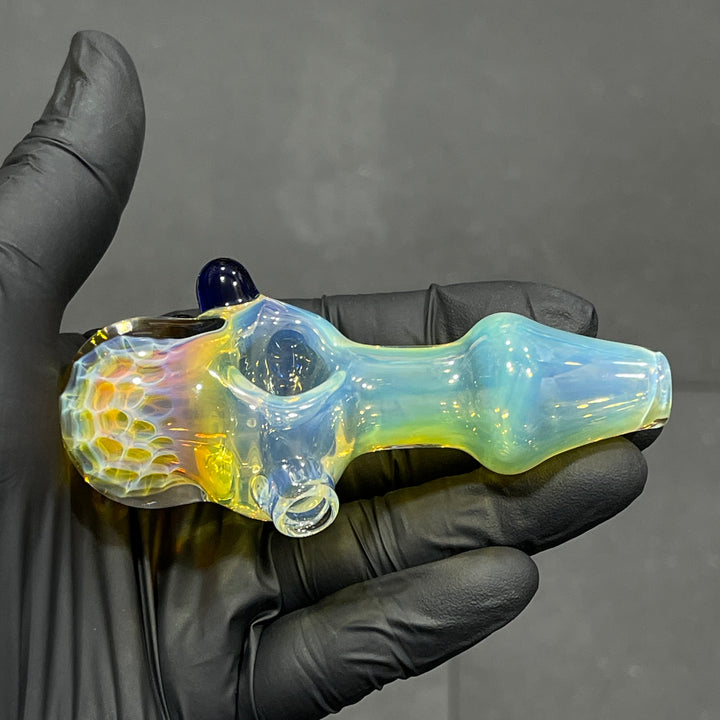 Fumed Honeycomb Spoon Glass Pipe Catfish Glass