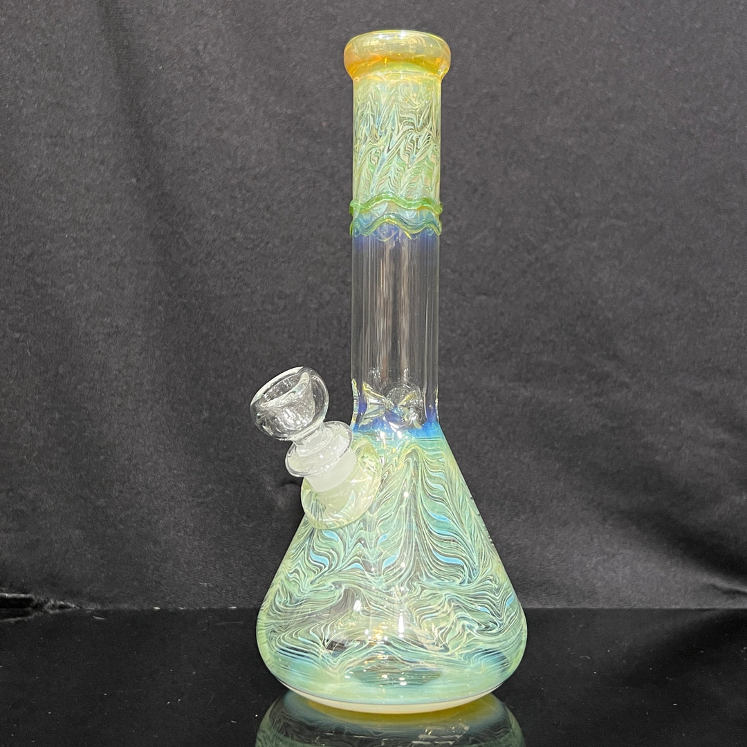 9.5" Color Rake Beaker Bong Glass Pipe Mary Jane's Glass   