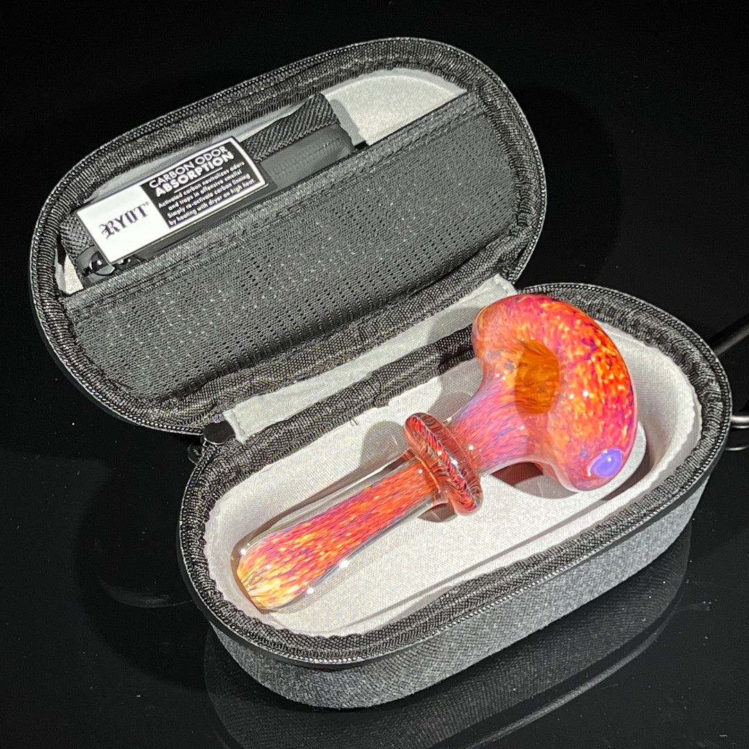 Thick Striking Purple Pipe + Ryot Headcase Combo Glass Pipe Chuck Glass