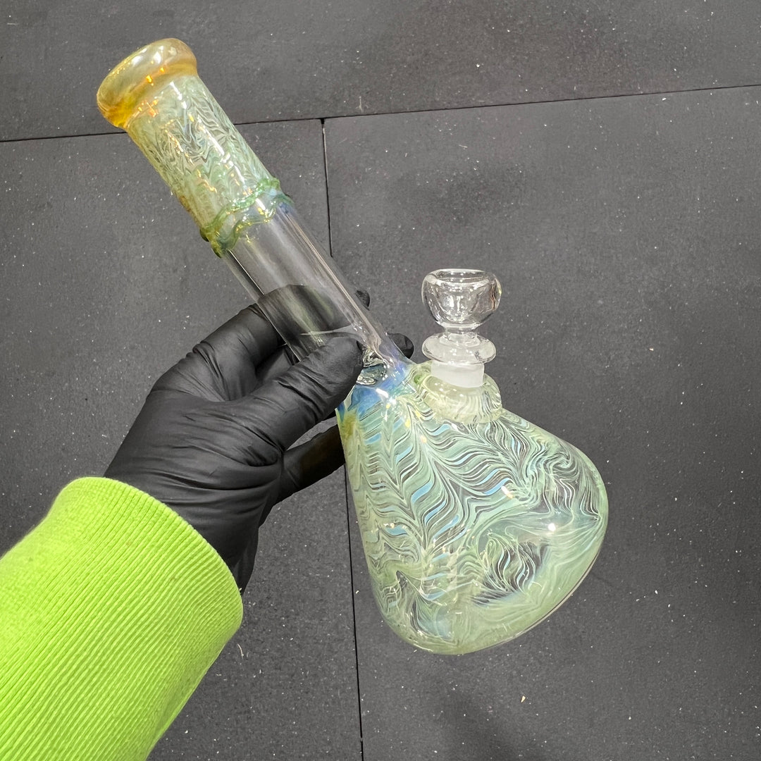 9.5" Color Rake Beaker Bong Glass Pipe Mary Jane's Glass   