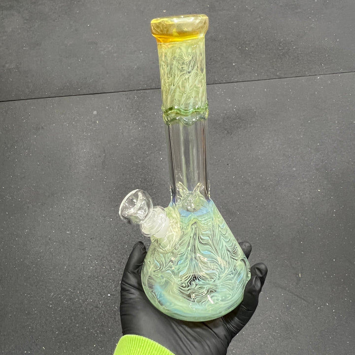 9.5" Color Rake Beaker Bong Glass Pipe Mary Jane's Glass   