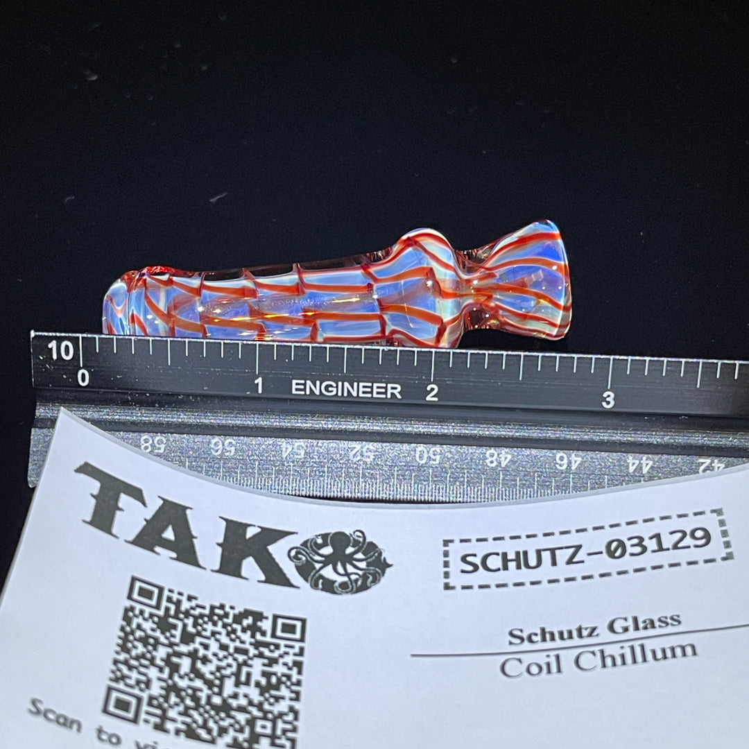 Coil Chillum Glass Pipe Schutz Glass   