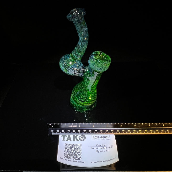 Forest Bubbler with Slyme Carb Glass Pipe Cose Glass   