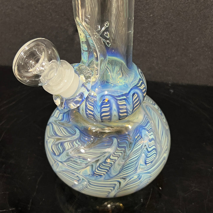 11" Double Bubble Color Rake Bong Glass Pipe Mary Jane's Glass   