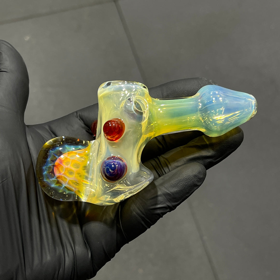 Fumed Honeycomb Hammer Glass Pipe Catfish Glass