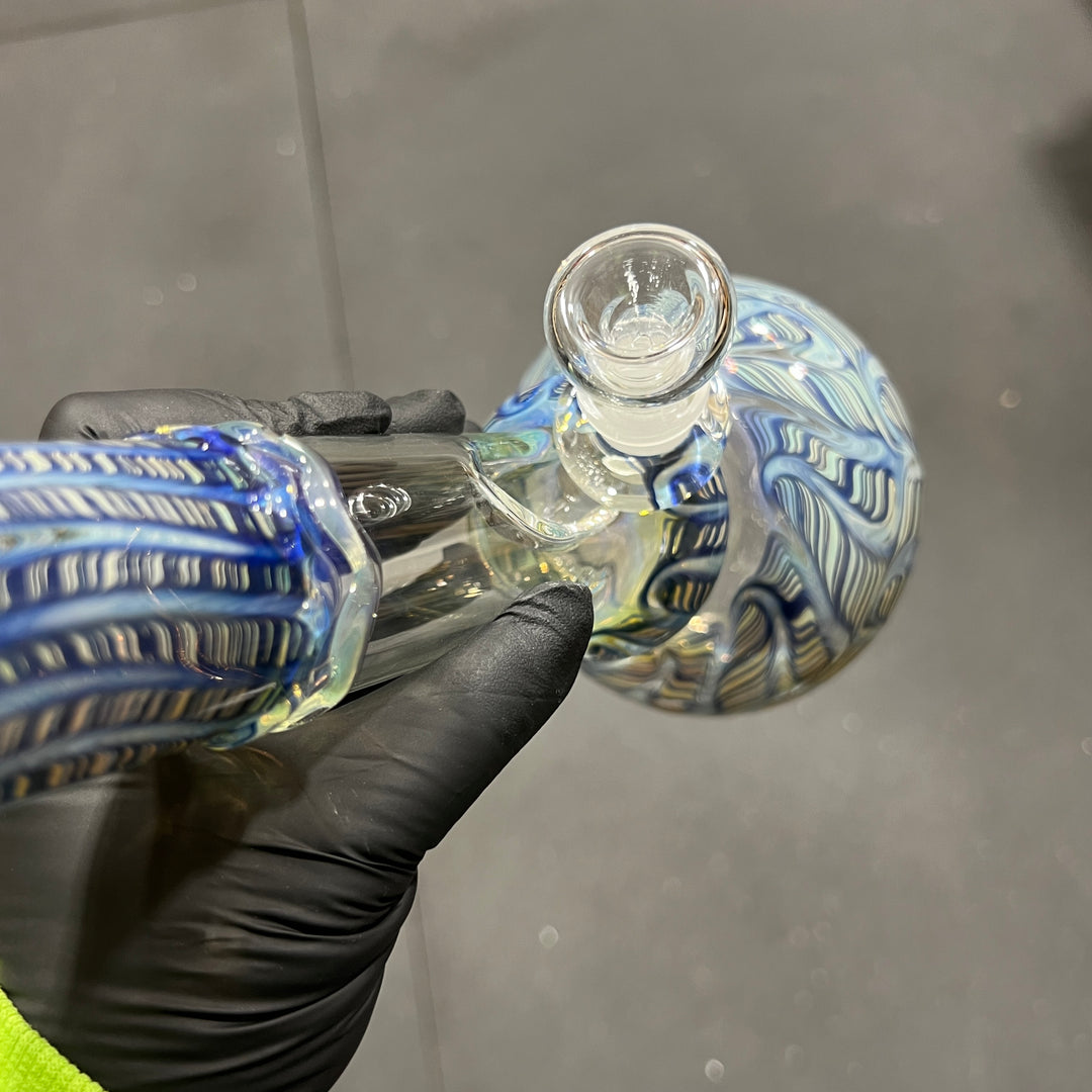 11" Double Bubble Color Rake Bong Glass Pipe Mary Jane's Glass   