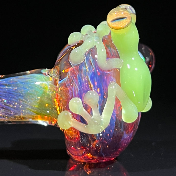 Purple Magic Opal Frog Spoon Glass Pipe Beezy Glass