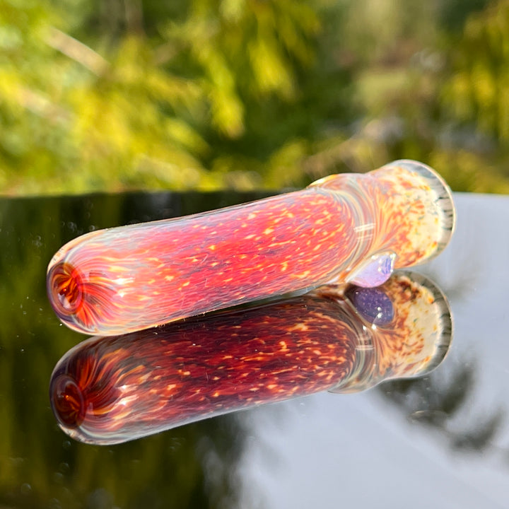 Thick Striking Purple Chillum Glass Pipe Chuck Glass