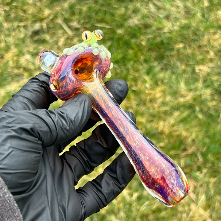 Purple Magic Opal Frog Spoon Glass Pipe Beezy Glass