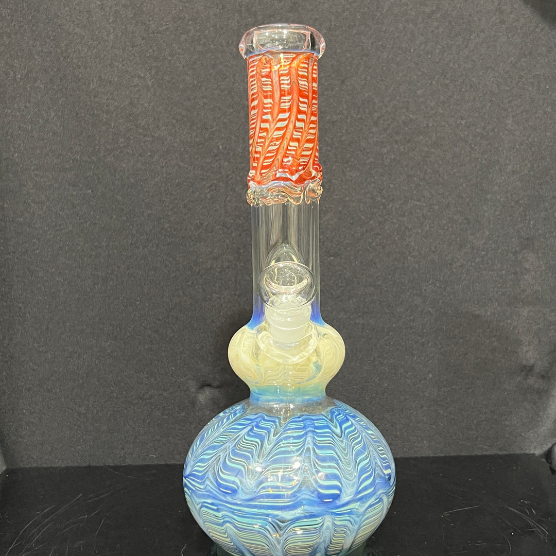 11.5" Double Bubble Color Rake Bong Glass Pipe Mary Jane's Glass   