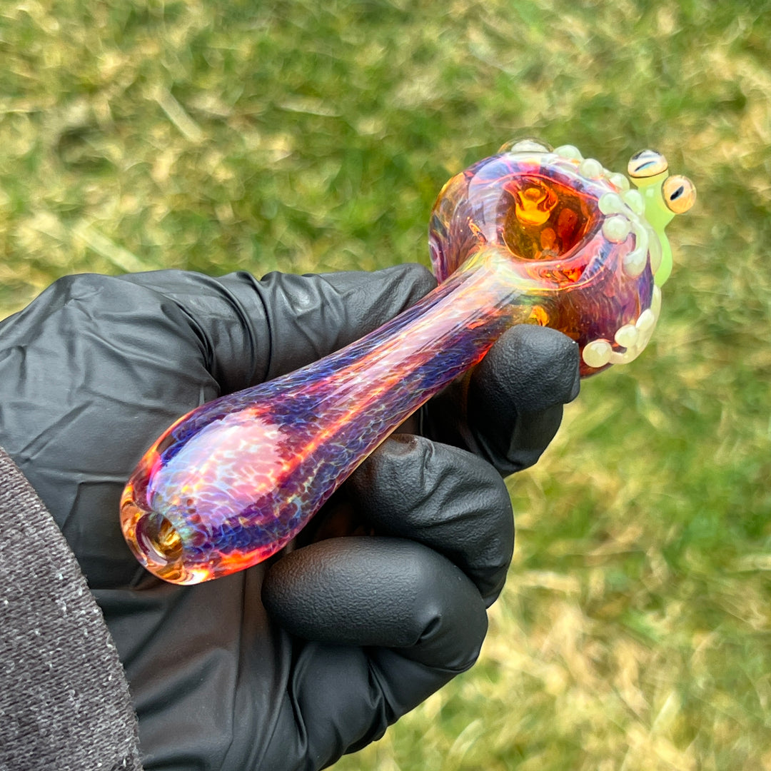 Purple Magic Opal Frog Spoon Glass Pipe Beezy Glass