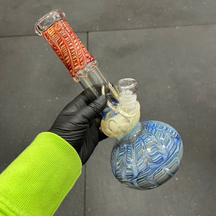 11.5" Double Bubble Color Rake Bong Glass Pipe Mary Jane's Glass   