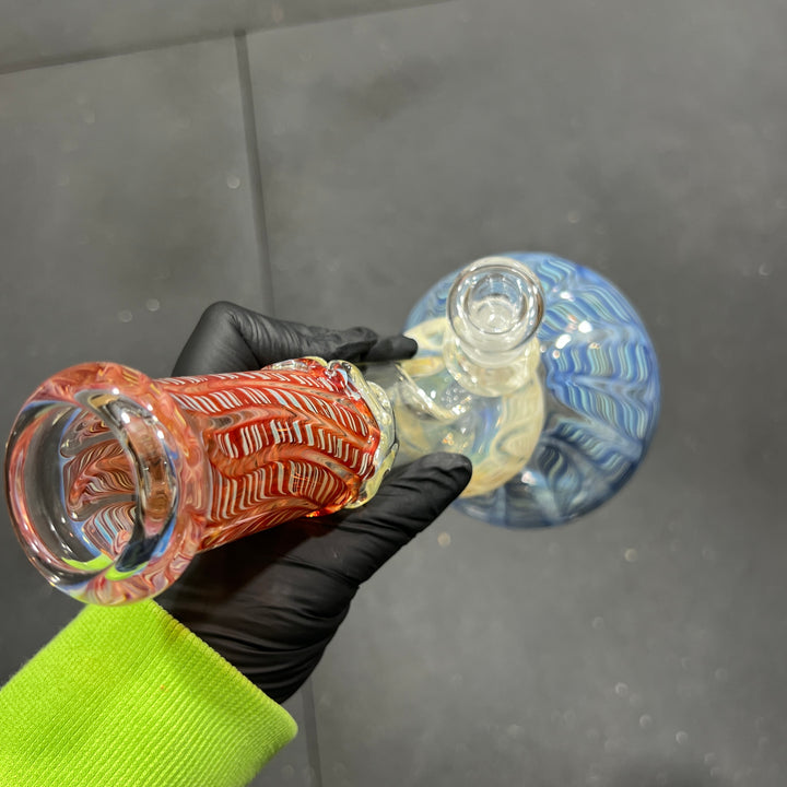 11.5" Double Bubble Color Rake Bong Glass Pipe Mary Jane's Glass   