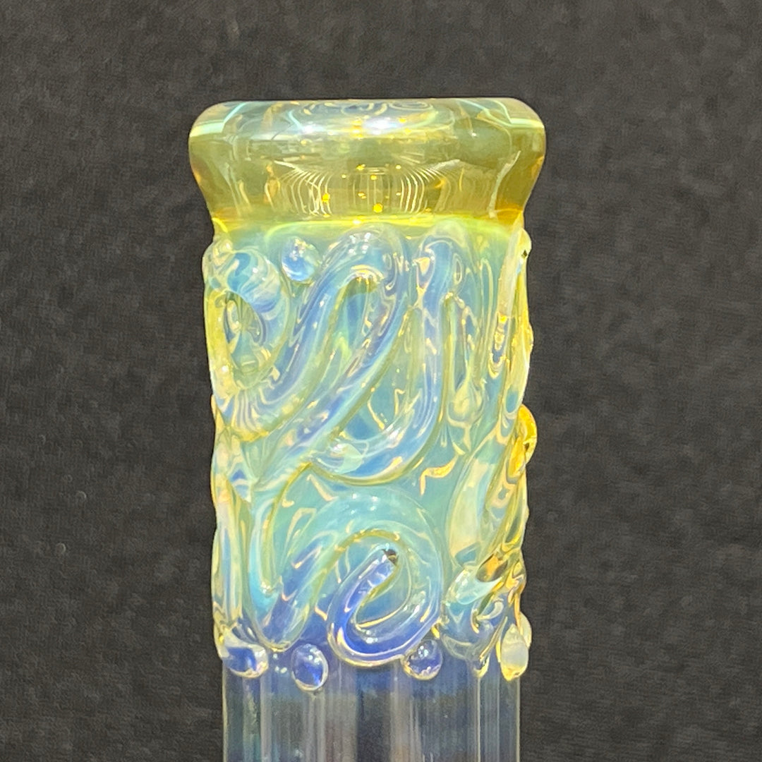 9" Fumed Squiggle Beaker Bong Glass Pipe Mary Jane's Glass   