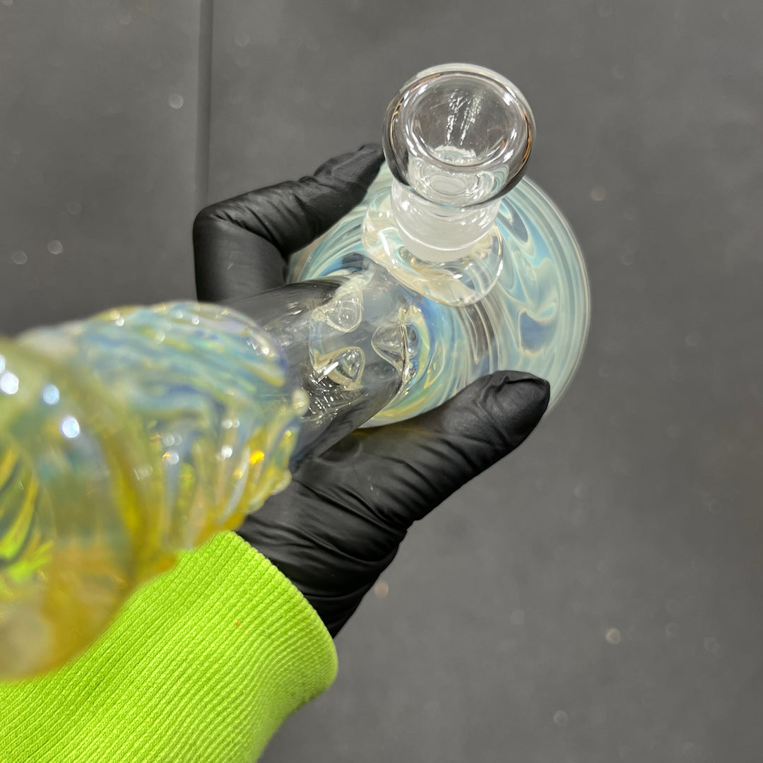 9" Fumed Squiggle Beaker Bong Glass Pipe Mary Jane's Glass   