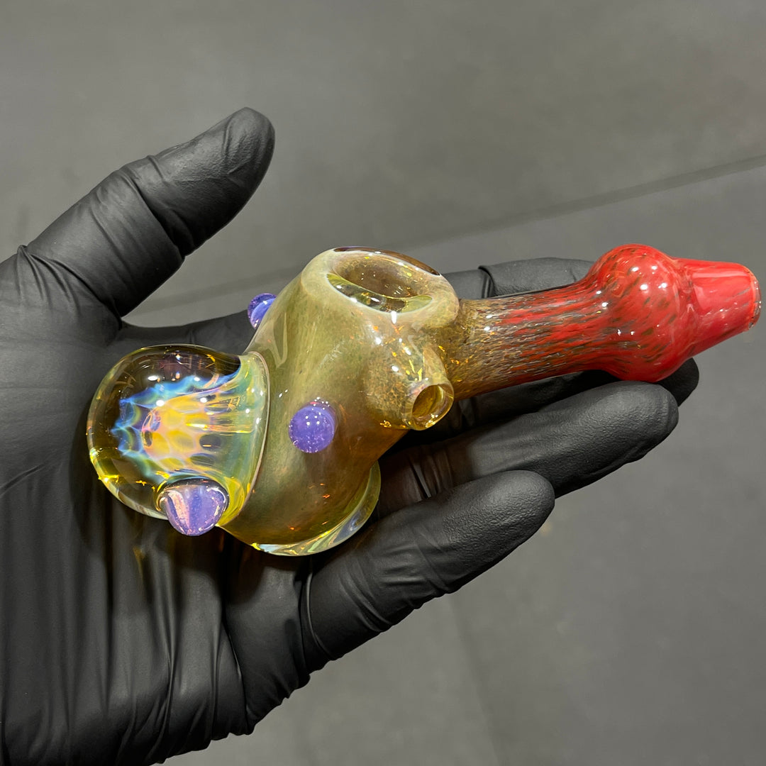 Frit Honeycomb Hammer Glass Pipe Catfish Glass