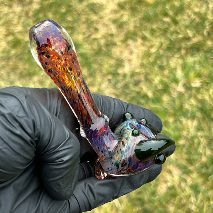 Purple Magic Marbled Spoon Glass Pipe Beezy Glass