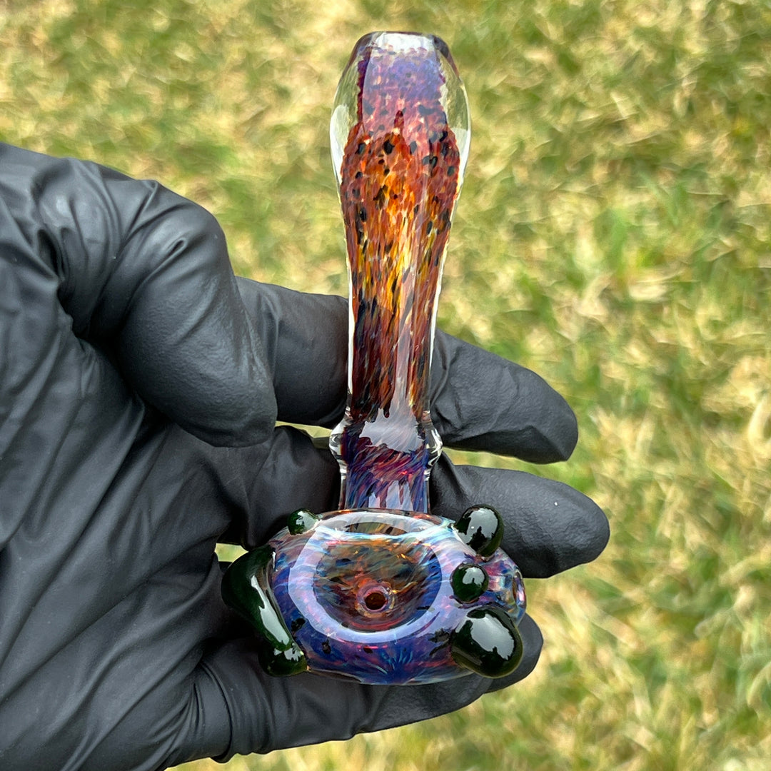 Purple Magic Marbled Spoon Glass Pipe Beezy Glass