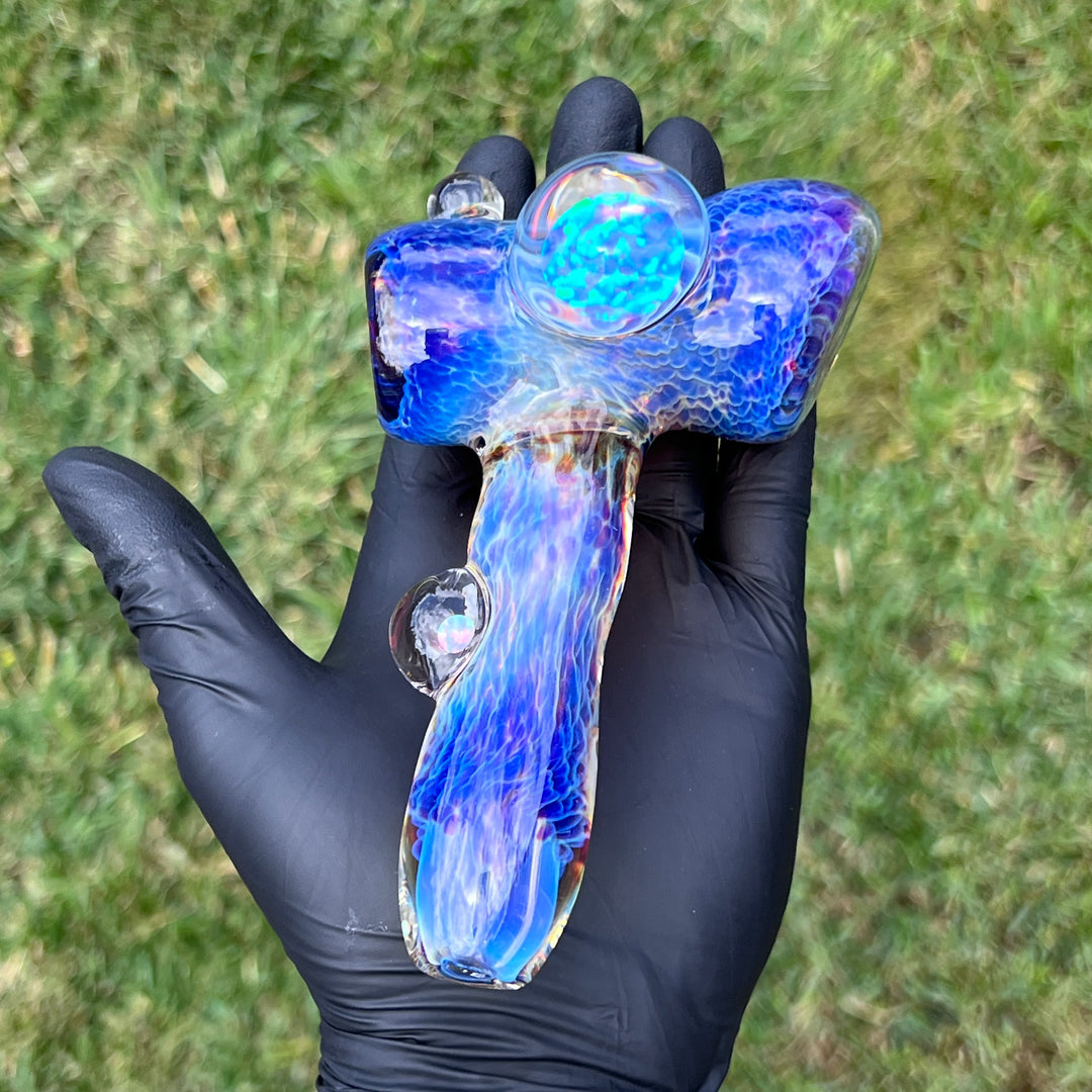 Pocket Purple Nebula Opal Hammer Glass Pipe Tako Glass   