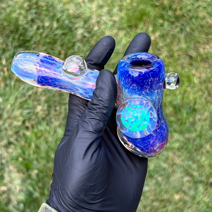 Pocket Purple Nebula Opal Hammer Glass Pipe Tako Glass   