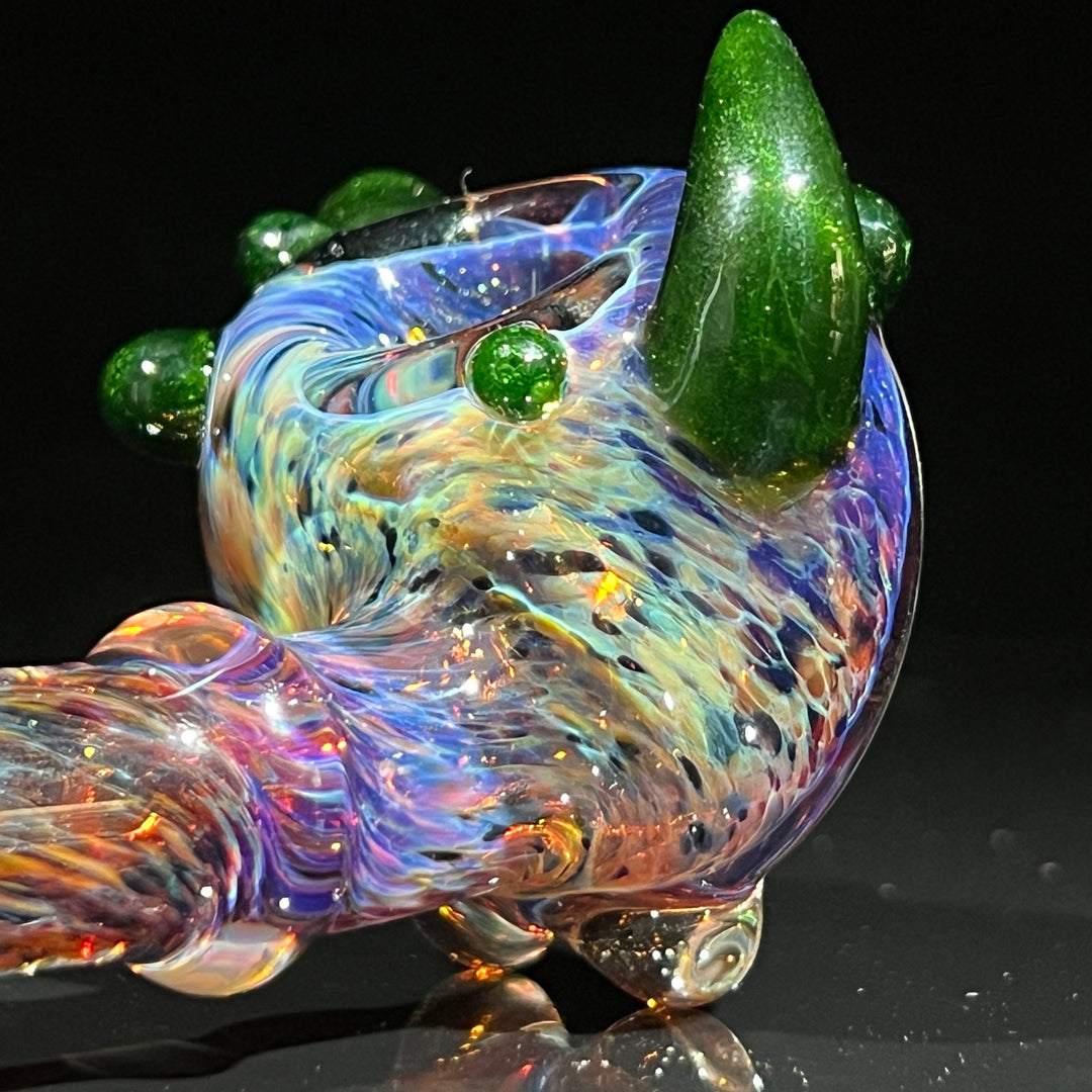 Purple Magic Marbled Spoon Glass Pipe Beezy Glass