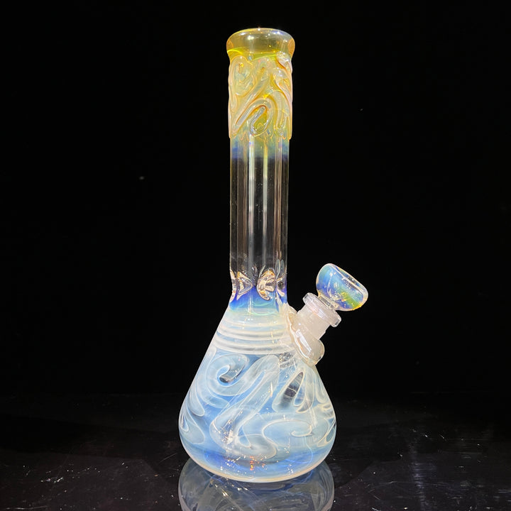 9" Fumed Twist Beaker Bong Glass Pipe Mary Jane's Glass   