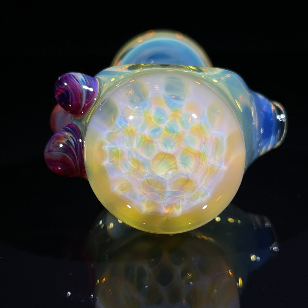 Fumed Honeycomb Spoon Glass Pipe Catfish Glass