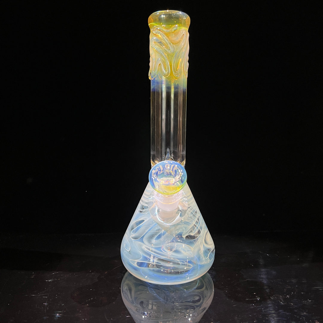 9" Fumed Twist Beaker Bong Glass Pipe Mary Jane's Glass   