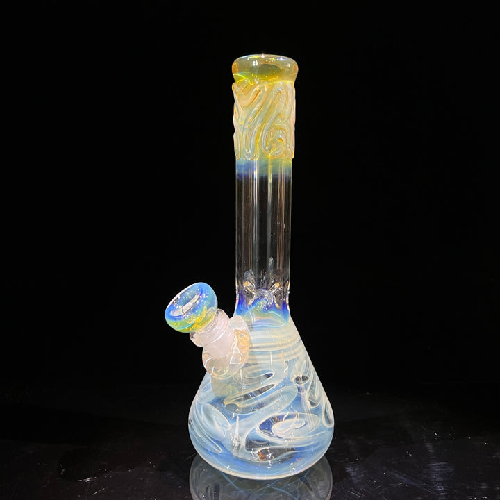 9" Fumed Twist Beaker Bong Glass Pipe Mary Jane's Glass   