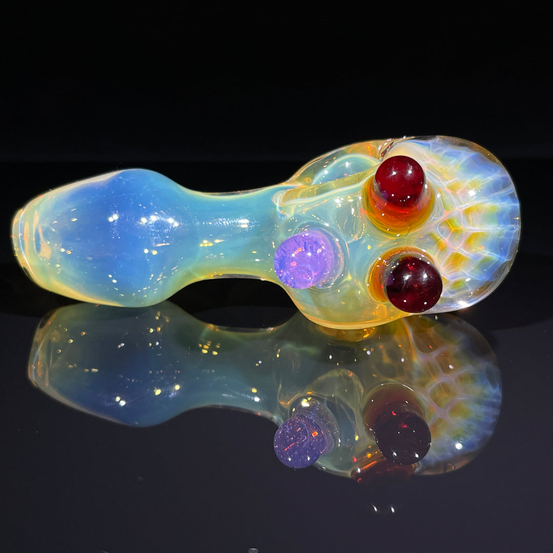 Fumed Honeycomb Spoon Glass Pipe Catfish Glass