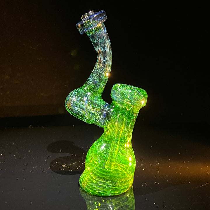 Forest Bubbler with Green Carb Glass Pipe Cose Glass   