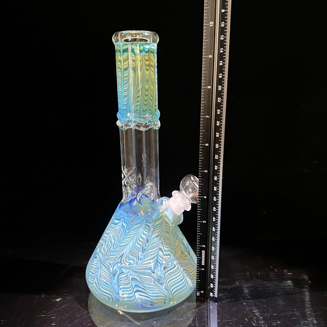 10" Color Rake Beaker Bong Glass Pipe Mary Jane's Glass   