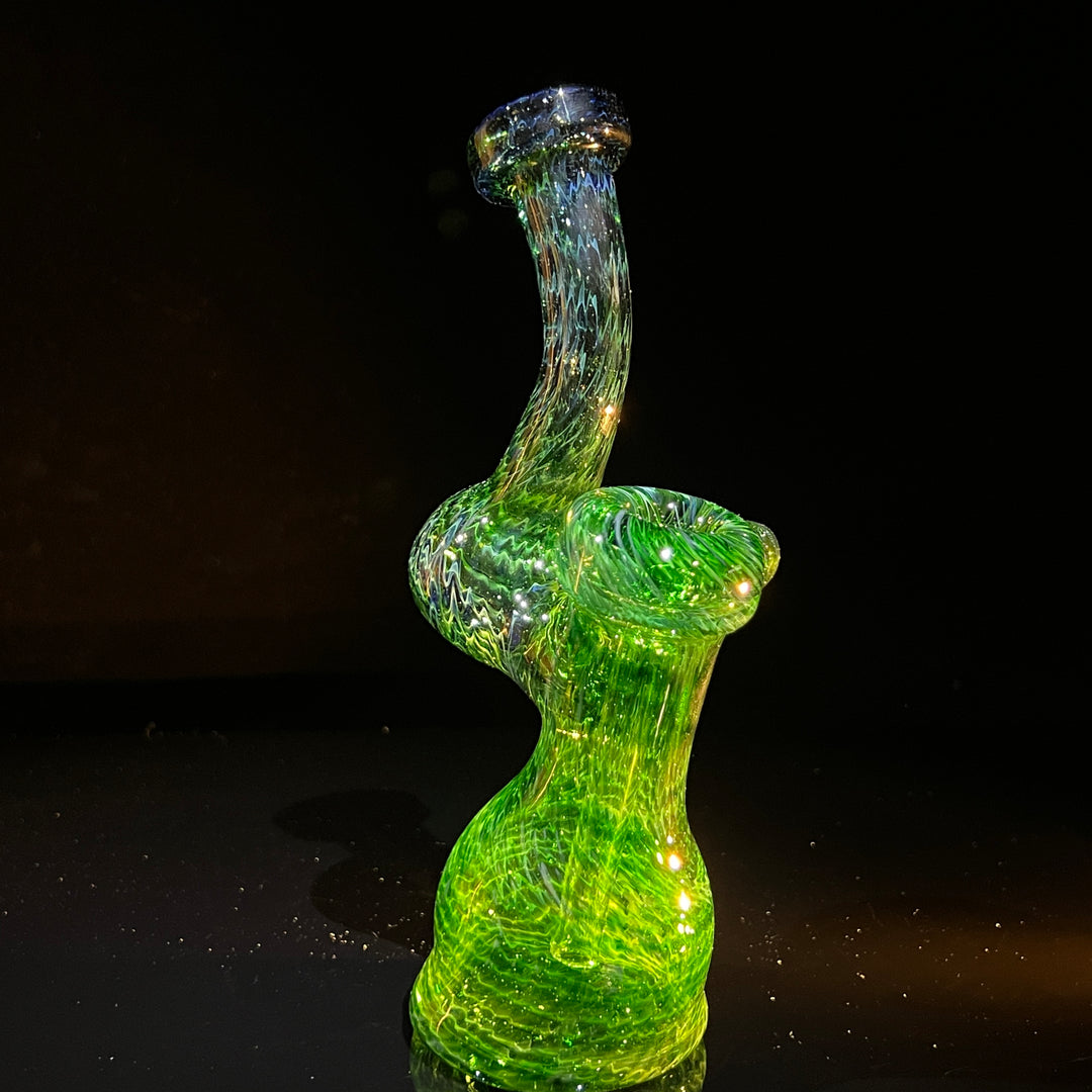 Forest Bubbler with Green Carb Glass Pipe Cose Glass   