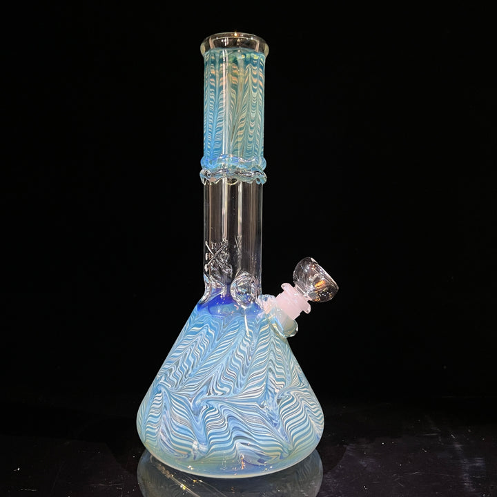 10" Color Rake Beaker Bong Glass Pipe Mary Jane's Glass   