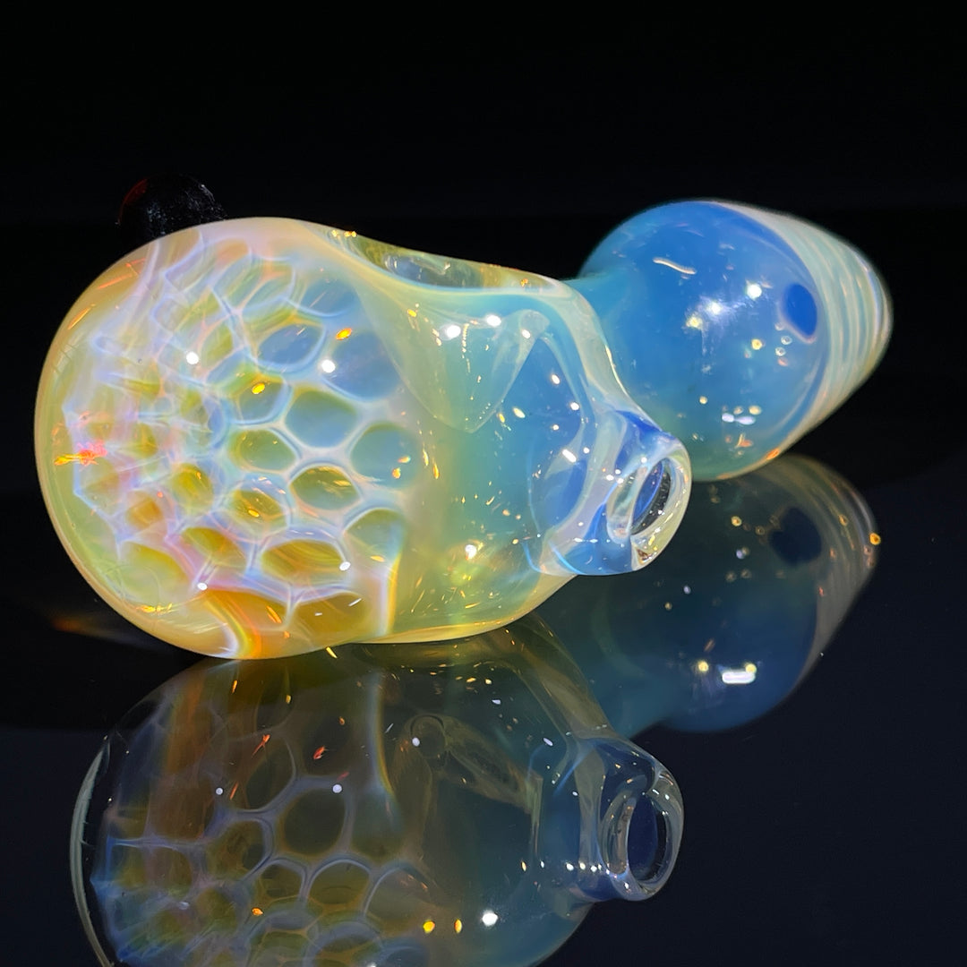 Fumed Honeycomb Spoon Glass Pipe Catfish Glass