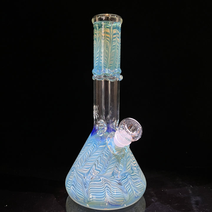 10" Color Rake Beaker Bong Glass Pipe Mary Jane's Glass   