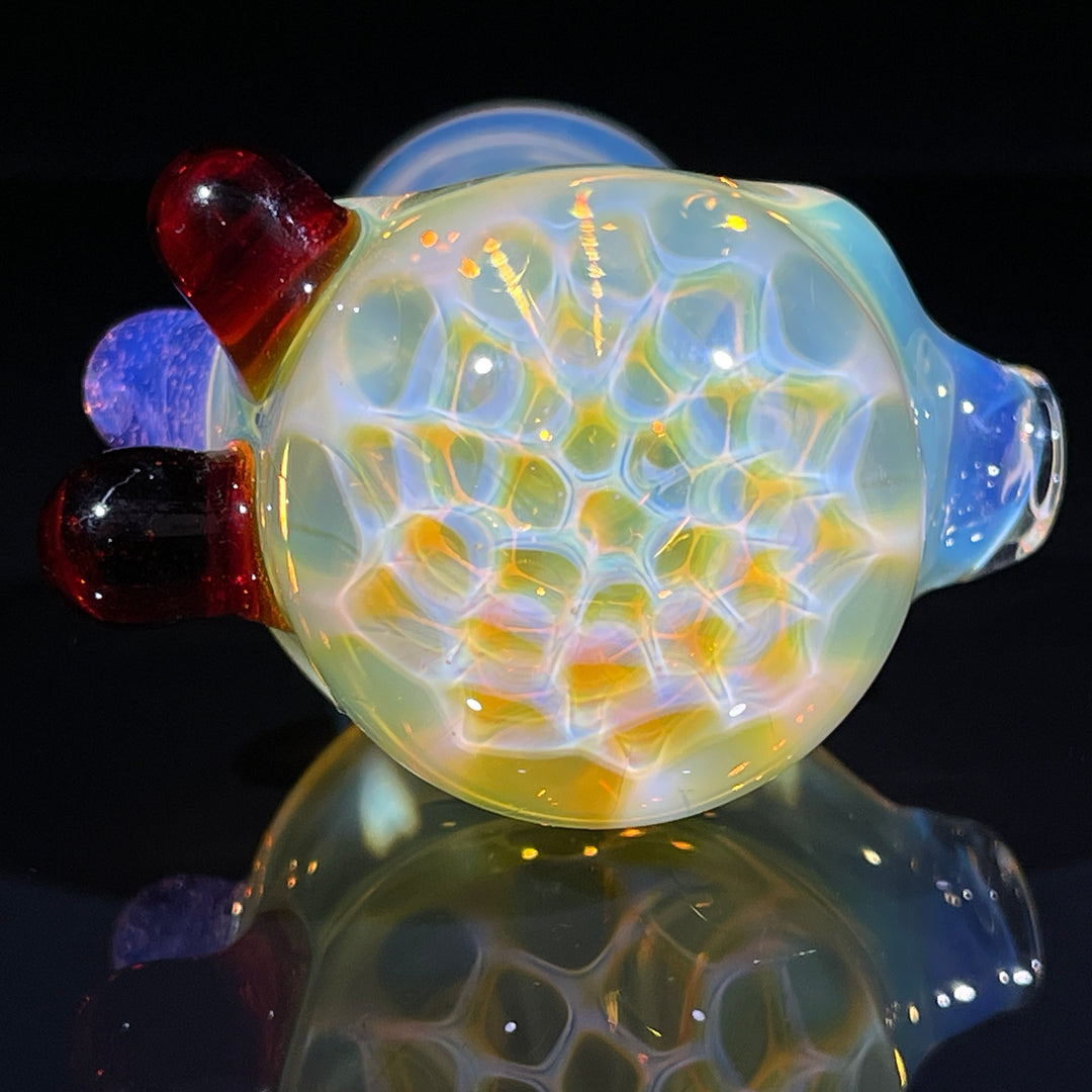 Fumed Honeycomb Spoon Glass Pipe Catfish Glass