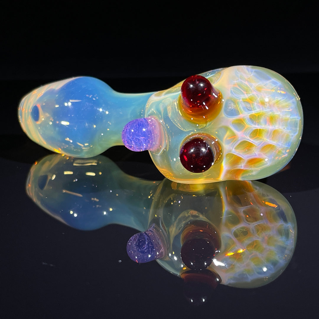 Fumed Honeycomb Spoon Glass Pipe Catfish Glass