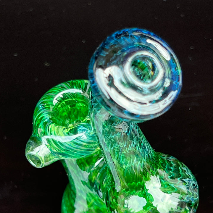 Forest Bubbler with Green Carb Glass Pipe Cose Glass   