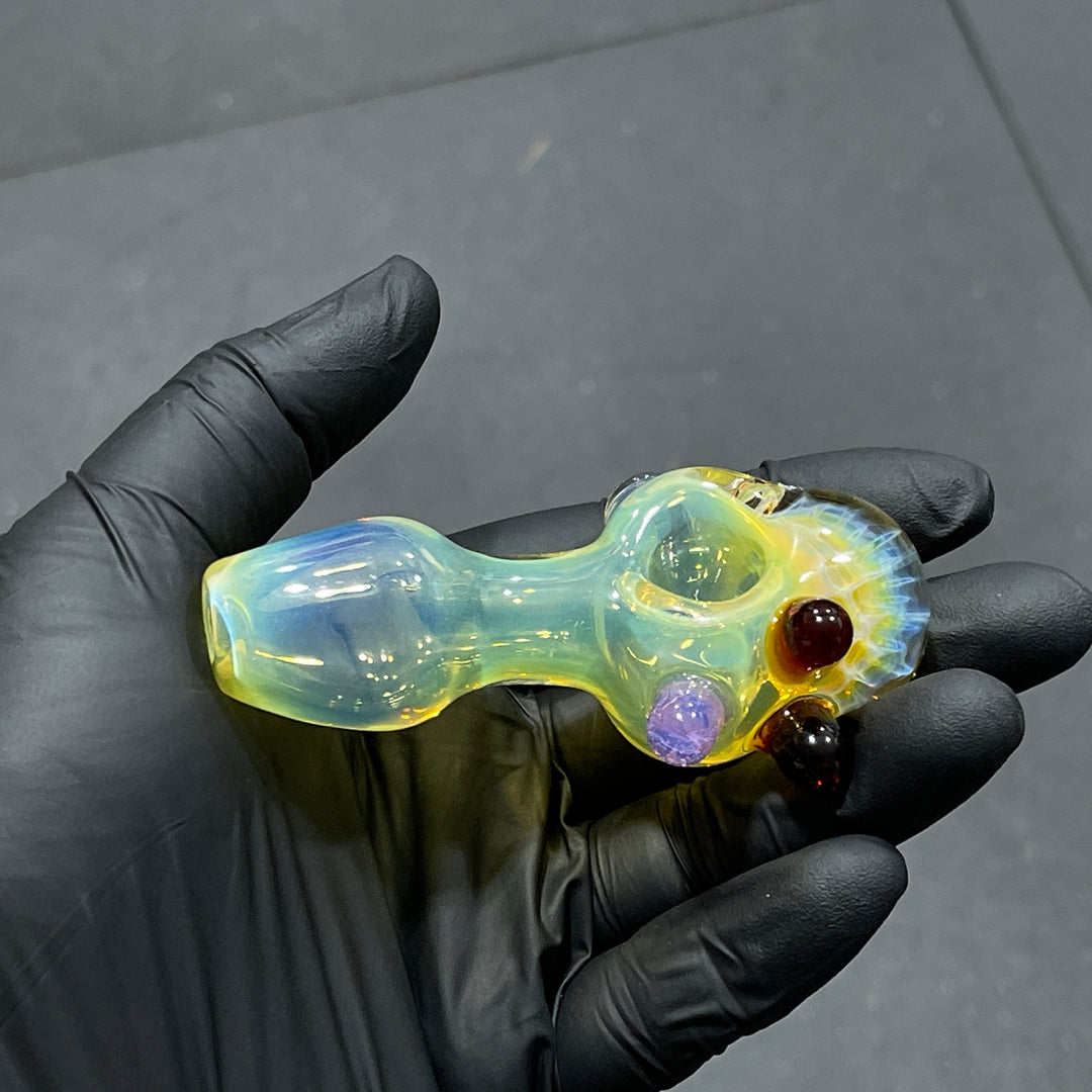 Fumed Honeycomb Spoon Glass Pipe Catfish Glass