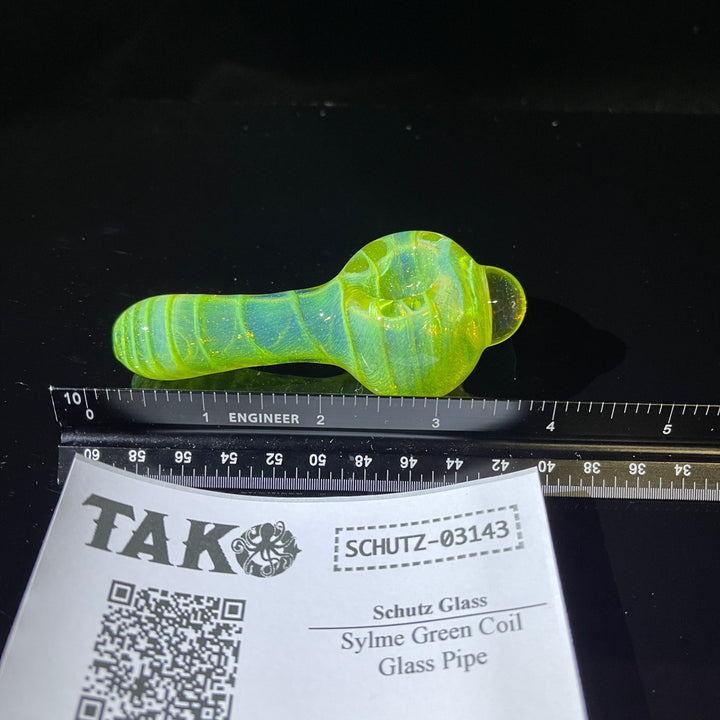 Sylme Green Coil Glass Pipe Glass Pipe Schutz Glass   