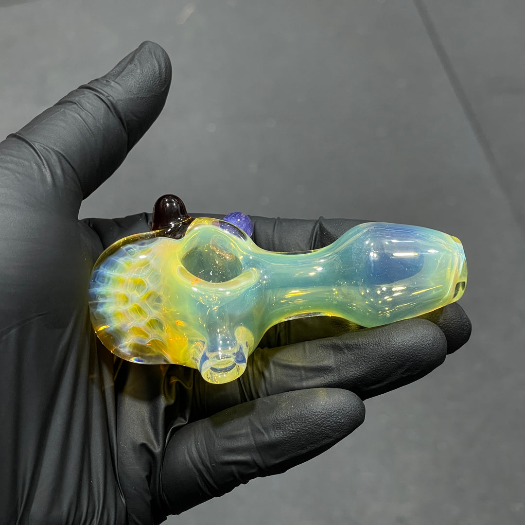 Fumed Honeycomb Spoon Glass Pipe Catfish Glass