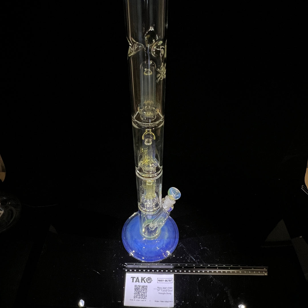 24" Fumed Quad Straight Bong Glass Pipe Mary Jane's Glass   