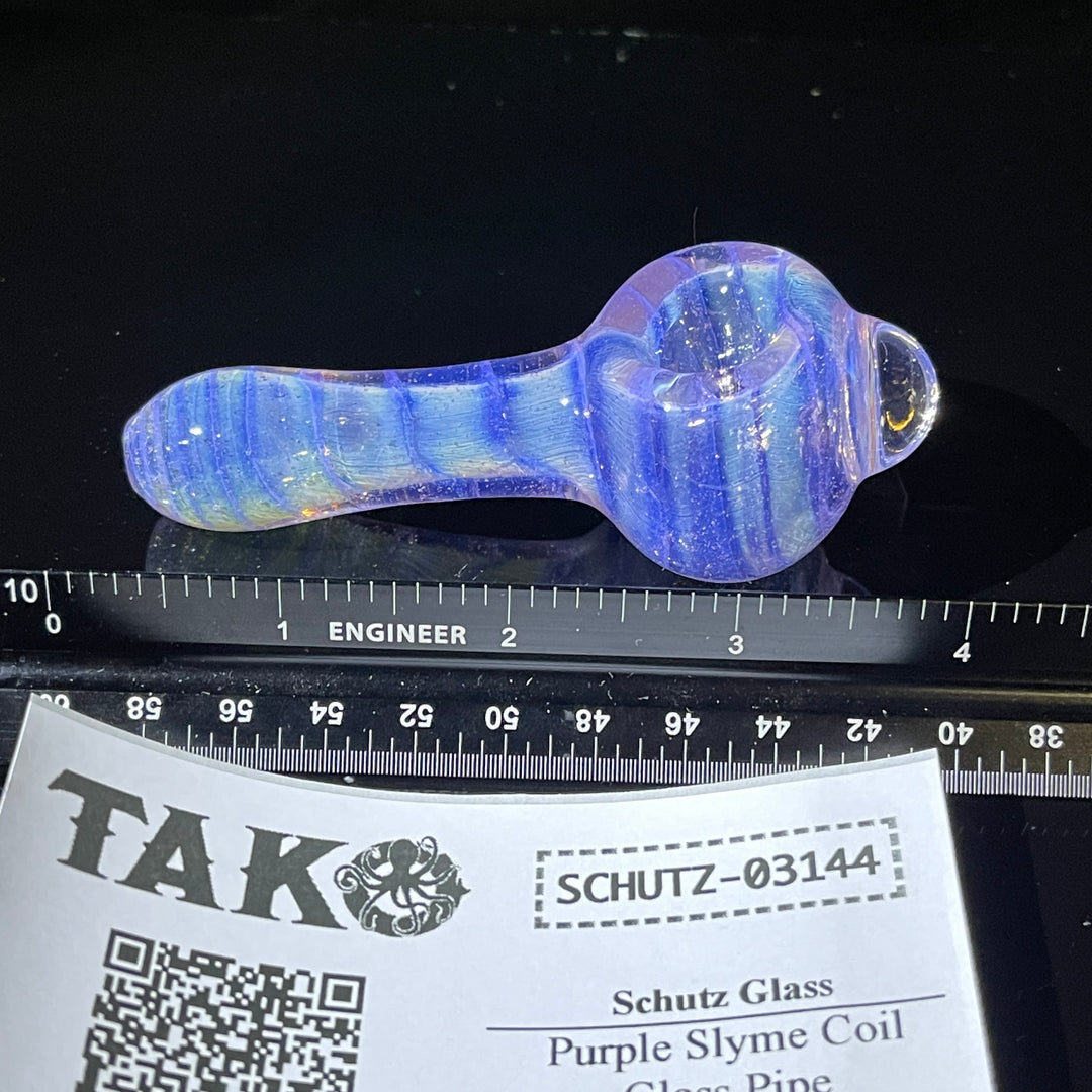 Purple Slyme Coil Glass Pipe Glass Pipe Schutz Glass   