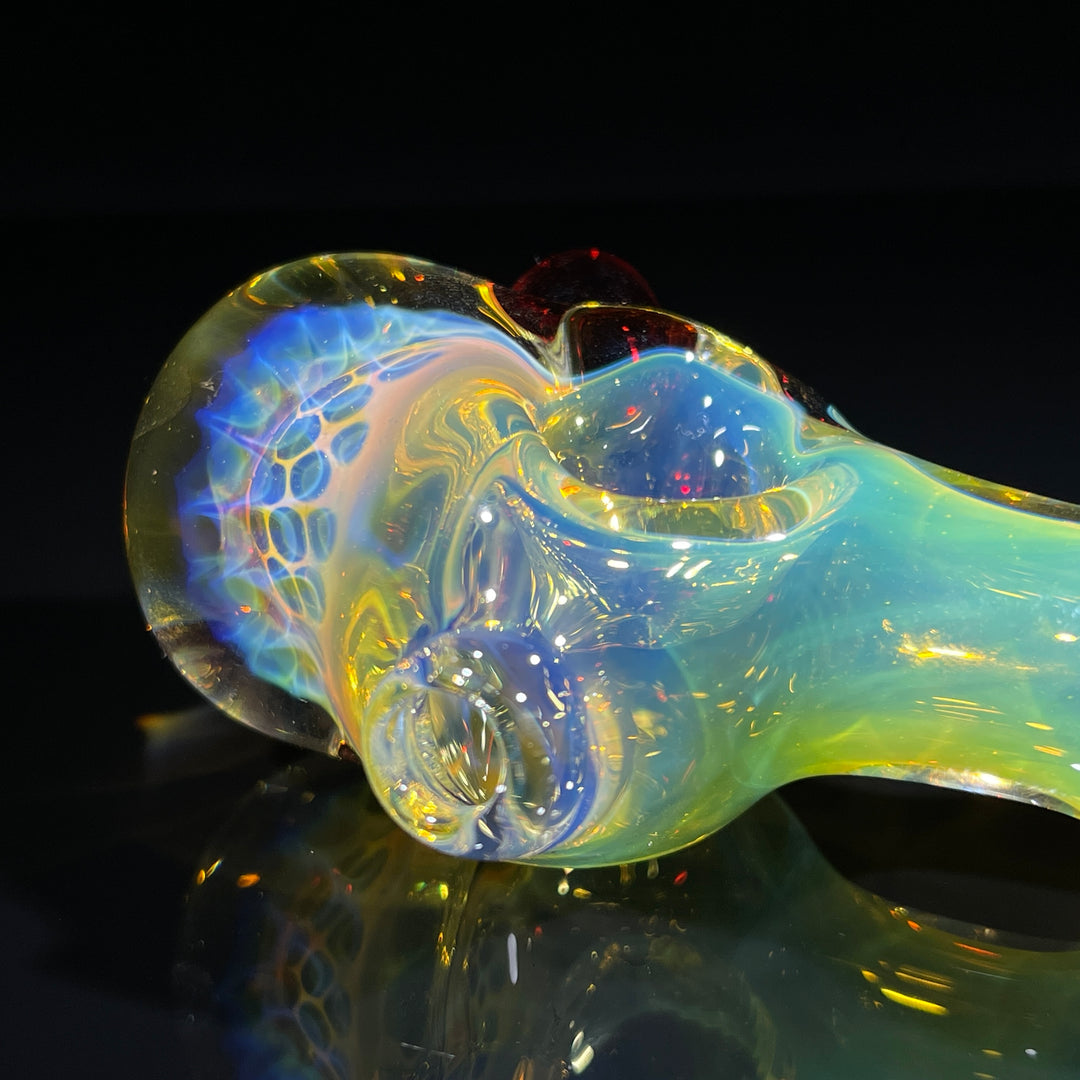 Fumed Honeycomb Spoon Glass Pipe Catfish Glass