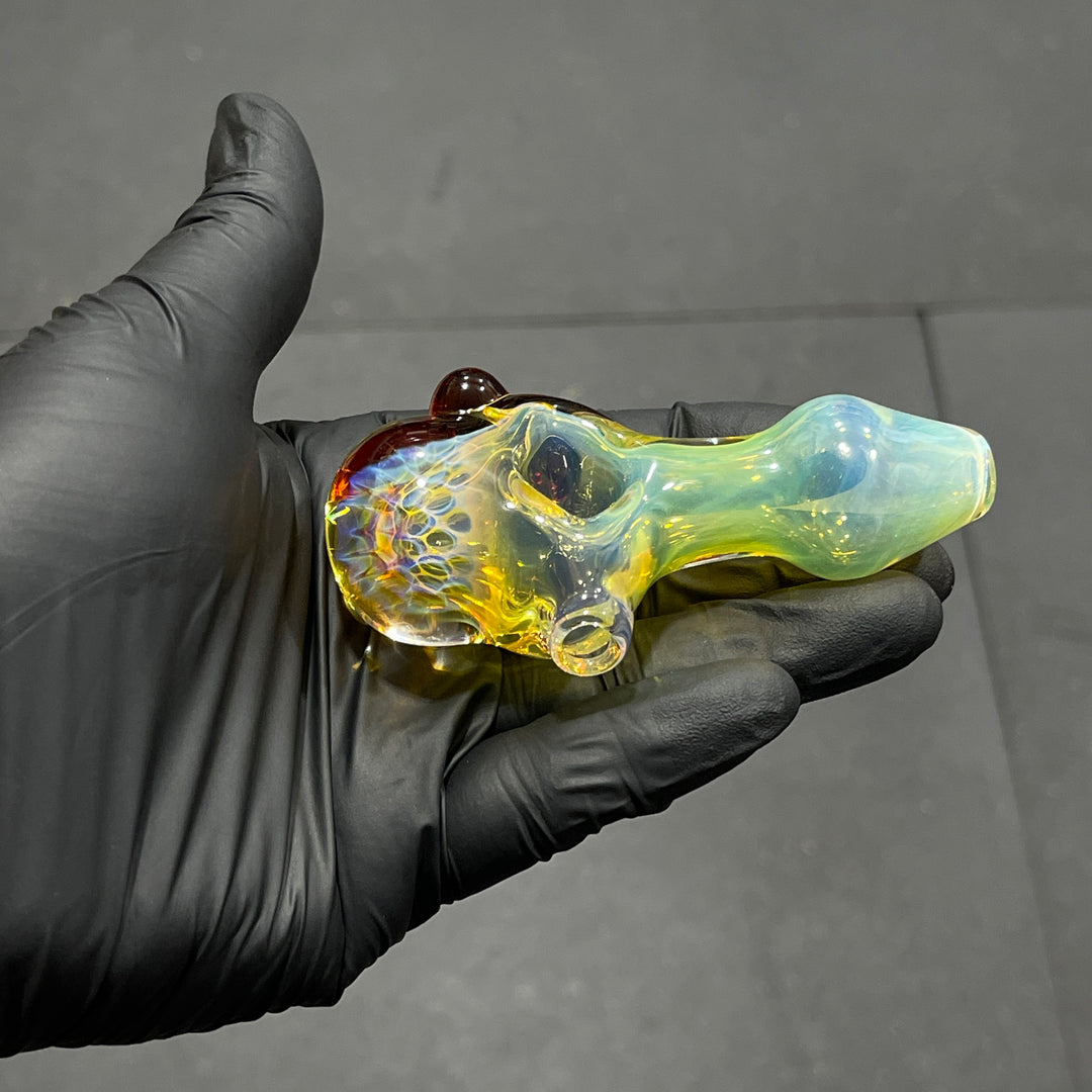 Fumed Honeycomb Spoon Glass Pipe Catfish Glass