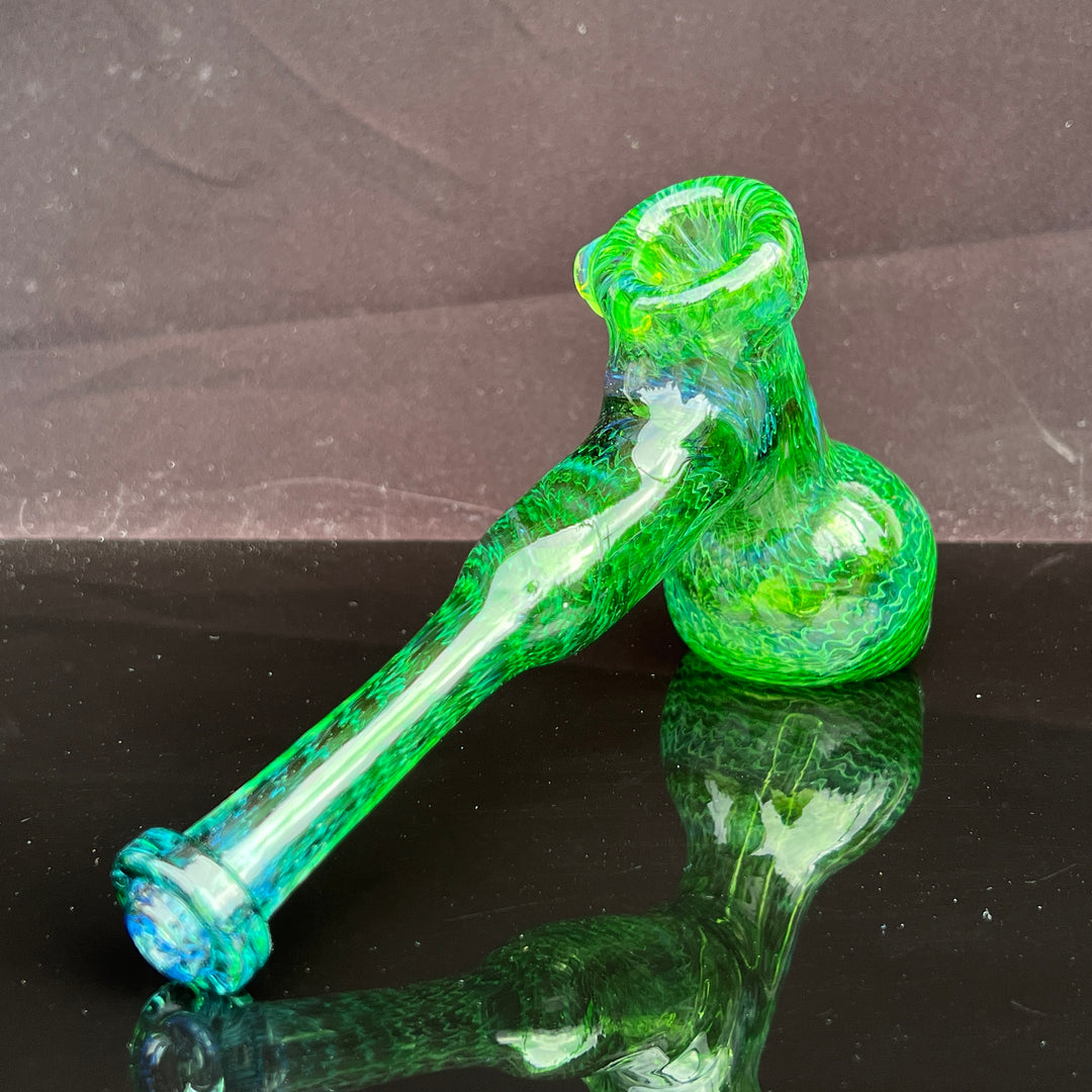 Forest Green Hammer Bubbler Combo Glass Pipe Cose Glass   