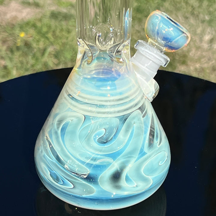 9" Fumed Twist Beaker Bong Glass Pipe Mary Jane's Glass   